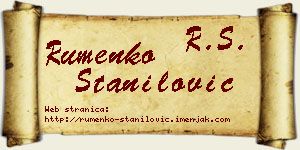 Rumenko Stanilović vizit kartica